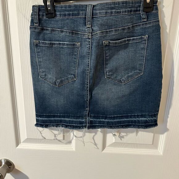 Kancan Jean Stretch Mini Skirt Size 7 - Picture 3 of 7